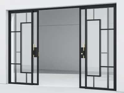 Aluminium door 215 3D model