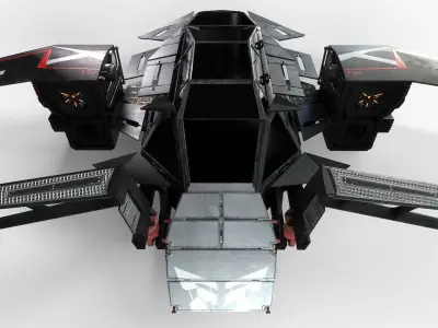 Spaceship Rook Low-poly 3D model