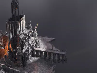 Dark lord castle series Kit bash 3D model