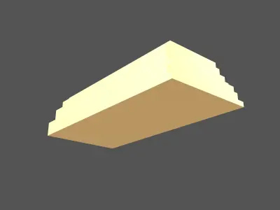 Voxel Gold Bars v1 001 Low-poly 3D model