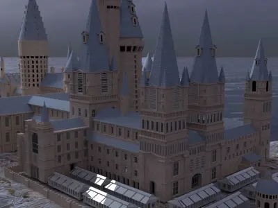 Magic Castle in Wizarding world 3D model 3D model