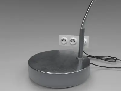 vintage arc lamp 3D model