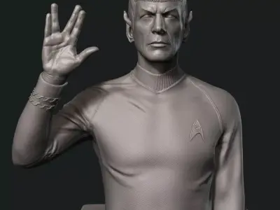 Spock Leonard Nimoy Bust 3D print model