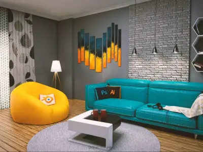 Modern Interior Scene 3D model