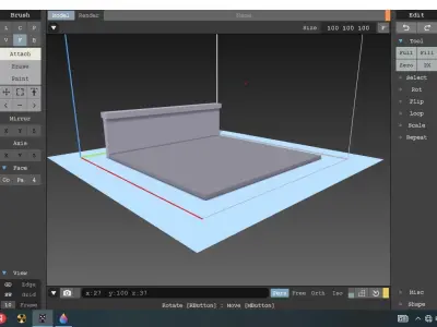 Voxel Home materials Low-poly 3D model