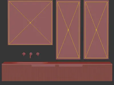 Bathroom Cabinet - Fiora Snergy Serie 3D model