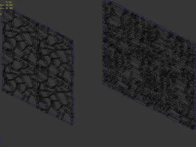 Brutal tribe - stone wall 9 3D model
