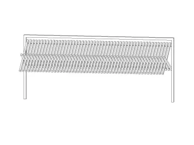 Special folding gate - Full parametric Revit Family  Low-poly 3D model