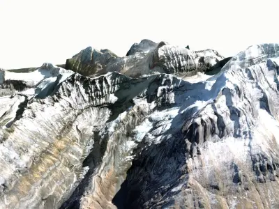 Mount Victoria and Lake Louise Canada 3D model