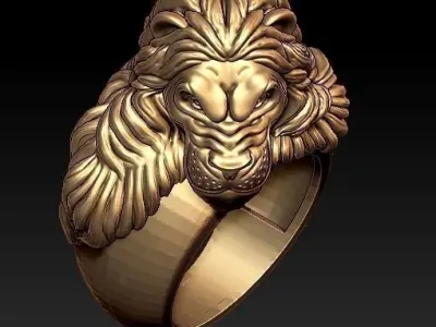lion ring  3D print model