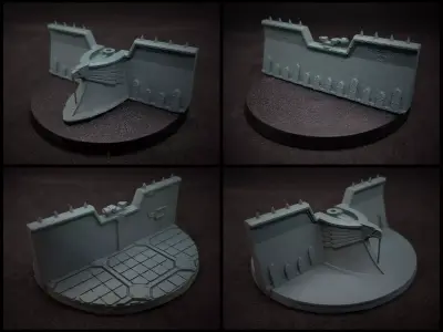 Heavy Weapon Barricades 3D print model