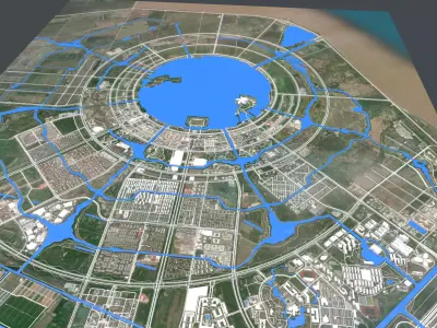 Cityscape Dishui  Shanghai 3D model