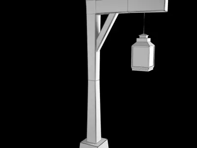 Street Lamp Old Low-poly 3D model