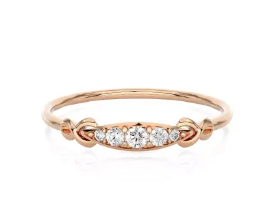 Light Minimalist Diamond Ring 3D print model