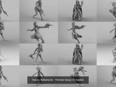 House Bellamorte - Female Gang 3D Model Pack