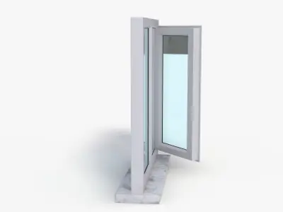Window Model sliding glass door Low-poly 3D model