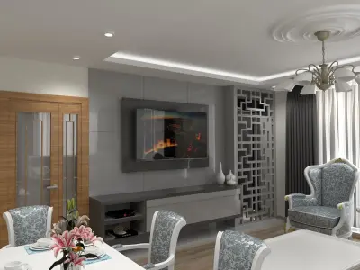 living room saloon 3D model