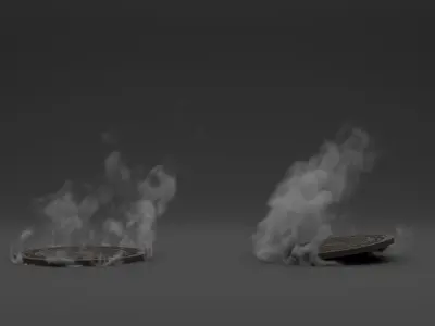 Steam from the manhole vdb 3D model