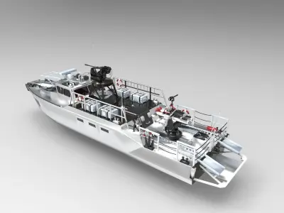CB90 class fast assault craft 3D model