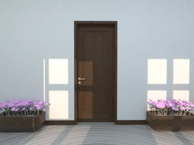 door wood PSL 3D model