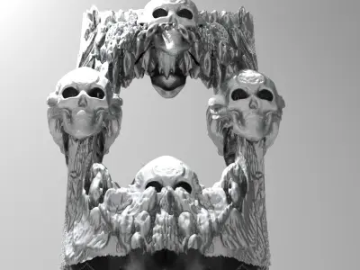 Cave Scull rock Entrance 3D model