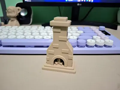 Miniature Cozy Fireplace STL 3D print model