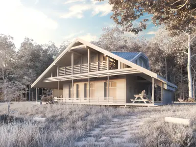 House in forest 3D model