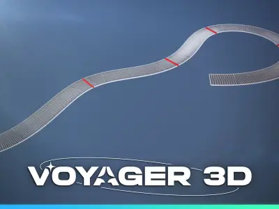 Ribbon Cable 250cm Black Low-poly 3D model