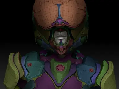 sci fi female soldier 3D model