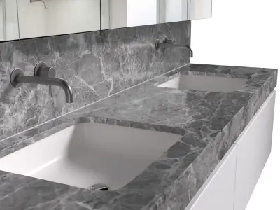 Bathroom furniture Cabinet washbasin Vanity 3D model