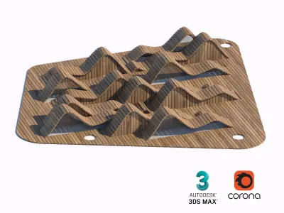 Innovative Wooden Play and Relaxation Structures for Parks 3D model