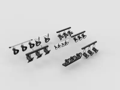 stage light set 3D model
