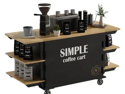 Espresso cart set 2 3D model