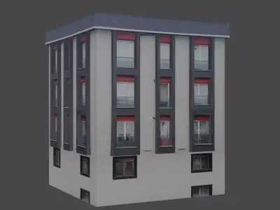 Architectural Building-9 Low-poly 3D model