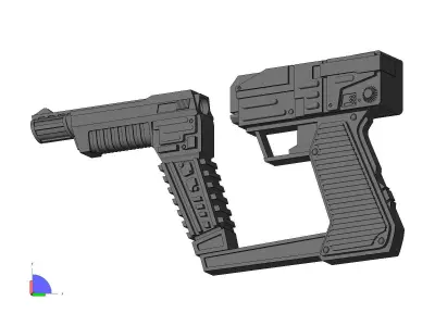 V Visitors Laser Pistol Prop Replica 3D print model