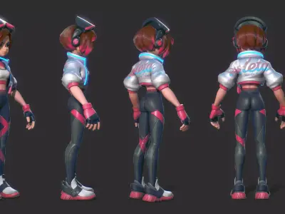 Sci-fi Girl Aleta 3D model