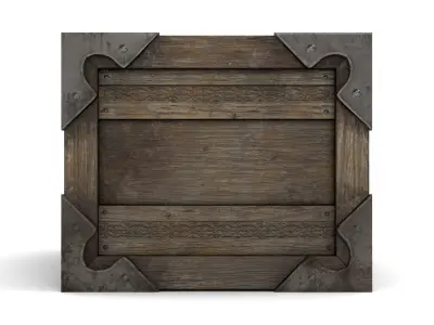 Ancient Wooden Box 2 Low-poly 3D model