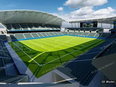 BMO Stadium  Low-poly 3D model