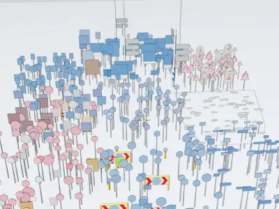 Traffic signs Dutch collection  nederland verkeer borden 3D model