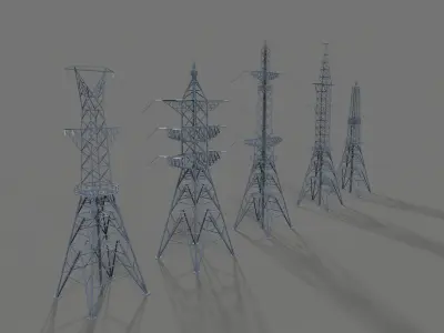 Electrical Power Line 3D model