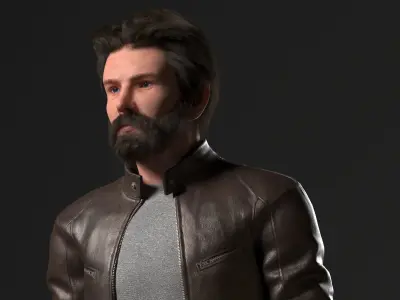 Cyborg Ben Lowpoly Game ready Low-poly 3D model