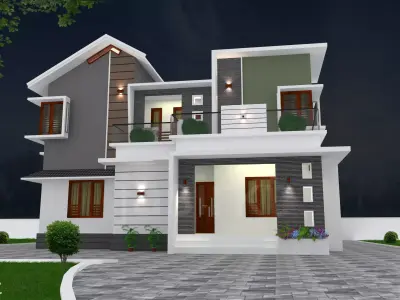 HOME 5 house with two stories 3D model