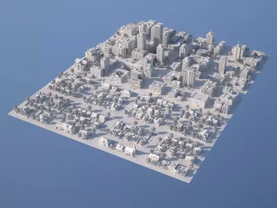Karton City 2 Low-poly 3D model