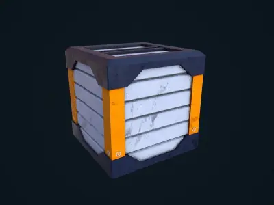 Sci-Fi Crate 04 Low-poly 3D model