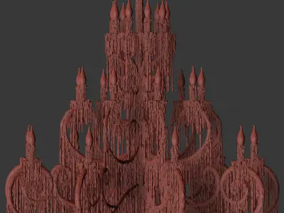 Chandelier bathed in wax 3D model