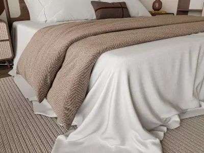 Modern Cozy Bedroom 3D model