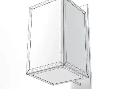 Rectangular Wall Exterior Lamp 3D Model 3D model