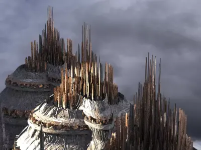 New World order Domes Kitbash 3D model