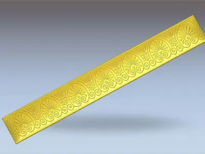 Long chip - Long die - Long border - Bangle die - Door border 3D print model