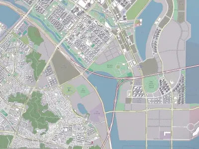 Cityscape Songdo South Korea 3D model